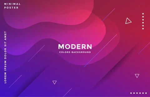 Abstract fluid background with vibrant gradient color. Stock Illustration