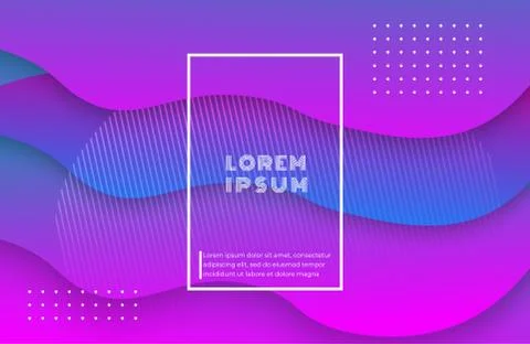 Abstract fluid background with vibrant gradient color. Stock Illustration