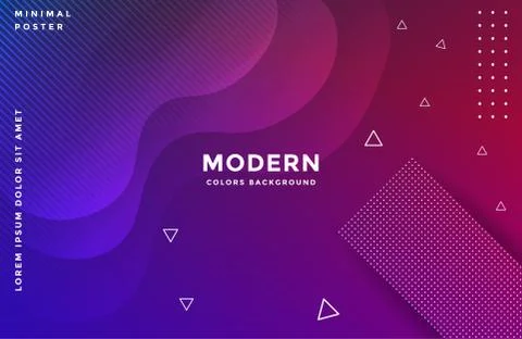 Abstract fluid background with vibrant gradient color. Stock Illustration