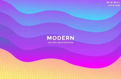 Abstract fluid background with vibrant gradient color Stock Illustration