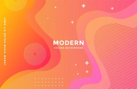 Abstract fluid background with vibrant gradient color Stock Illustration