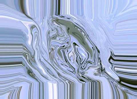 Abstract fluid blue and silver background. Art trippy digital screens. Tech 스톡 일러스트