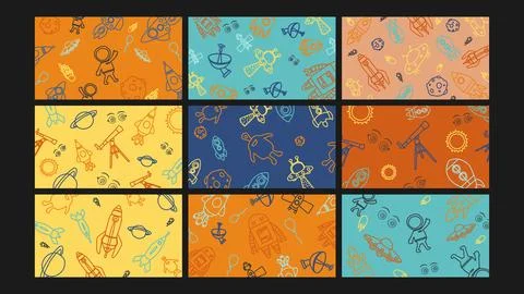 Abstract fluid camo shape background Set Stock Illustration