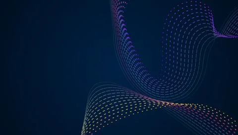 Abstract Fluid Dot Wave for Technology Branding Illustrazione stock