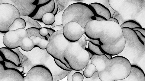 Abstract Fluid Drawing style 4K Illustrazione stock