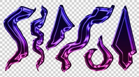 Abstract fluid dynamic swirling pattern with bright pink and electric blue lines Stock-Illustration
