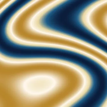 Abstract fluid dynamic waves golden blue gradient seamless pattern Stock Illustration