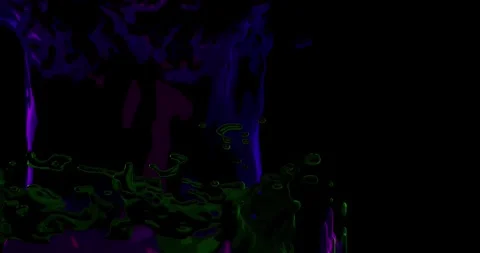 Abstract Fluid Dynamics Animation in Neon Colors Stock Footage 277478795