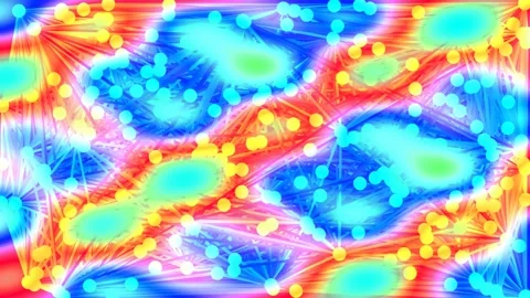 Abstract fluid dynamics background | Glowing cellular structure visualizati.. Stock Footage 336777167