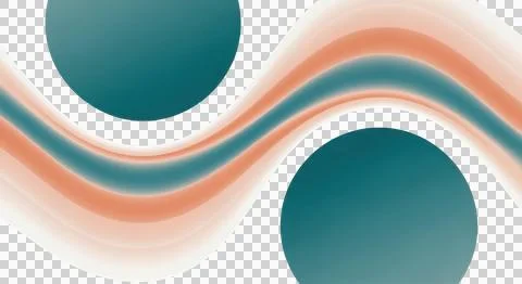 Abstract fluid dynamics with smooth gradient transitions between two circul.. Stockillustratie