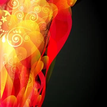 Abstract fluid floral background. vector. Stock Illustration