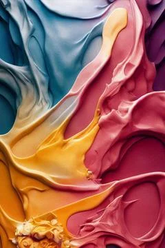 Abstract Fluid full color flow wave 3d Background Stock Illustration
