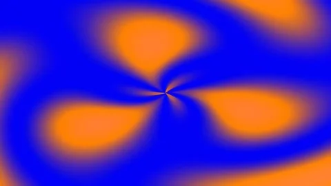 Abstract fluid gradient backdrop: dynamic swirl of bright orange and deep b.. Stock Footage 340380166