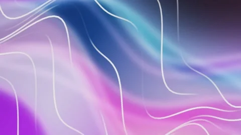 Abstract Fluid Gradient Background with Purple Pink and Blue Waves and Elegant W 库存影片 332391632