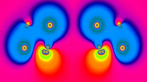 Abstract fluid gradient background with vibrant yellow, blue, and green cos.. Stock Footage 336768577