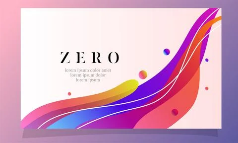Abstract fluid gradient color background vector design Stock Illustration