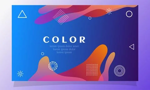 Abstract fluid gradient color background vector design 库存插图