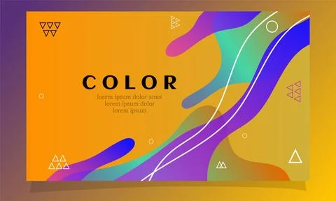 Abstract fluid gradient color background vector design Stock Illustration