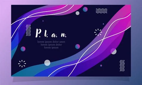 Abstract fluid gradient color background vector design Illustrazione stock