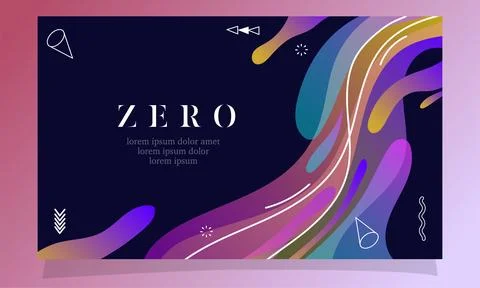 Abstract fluid gradient color background vector design Stock Illustration