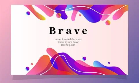 Abstract fluid gradient color background vector design Stock Illustration