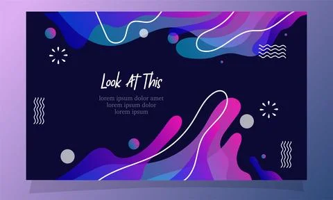 Abstract fluid gradient color background vector design Stock Illustration
