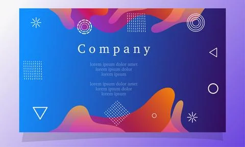 Abstract fluid gradient color background vector design Illustrazione stock