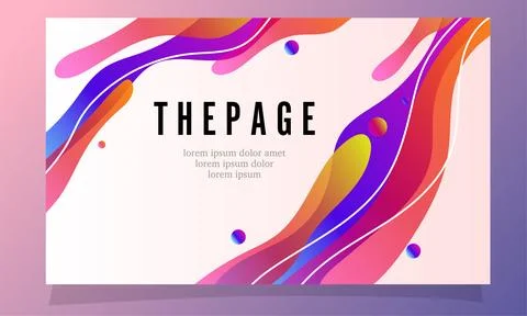 Abstract fluid gradient color background vector design Illustrazione stock