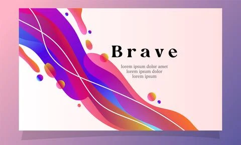 Abstract fluid gradient color background vector design Stock Illustration