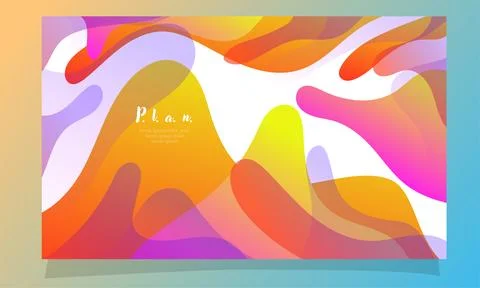 Abstract fluid gradient color background vector design Illustrazione stock