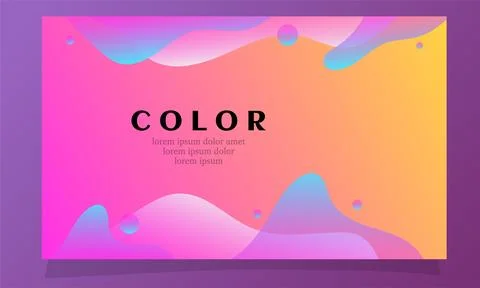 Abstract fluid gradient color background vector design Stock Illustration