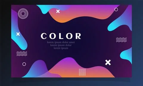 Abstract fluid gradient color background vector design Illustrazione stock