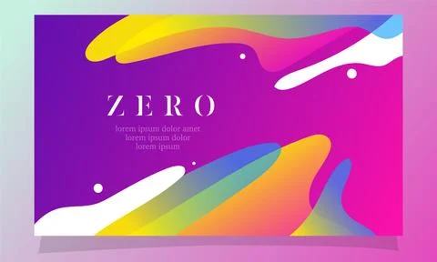 Abstract fluid gradient color background vector design Stock Illustration