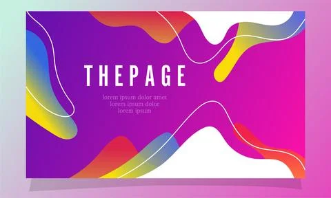Abstract fluid gradient color background vector design Illustrazione stock