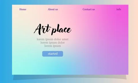 Abstract fluid gradient color background vector design 库存插图