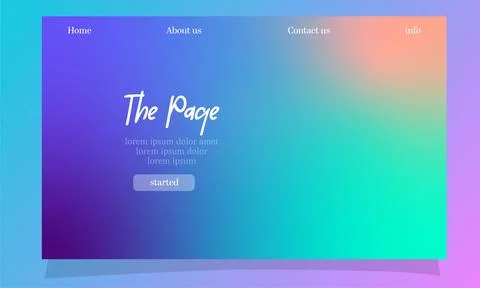 Abstract fluid gradient color background vector design Illustrazione stock