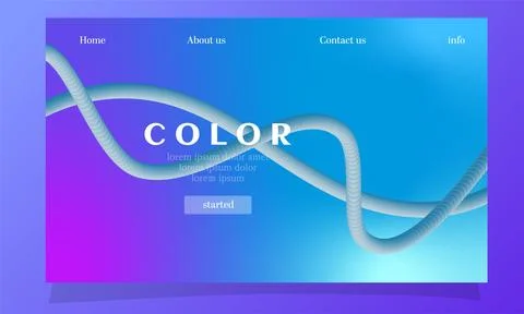 Abstract fluid gradient color background vector design 库存插图