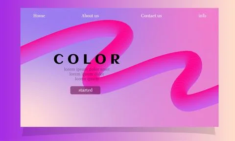 Abstract fluid gradient color background vector design Illustrazione stock