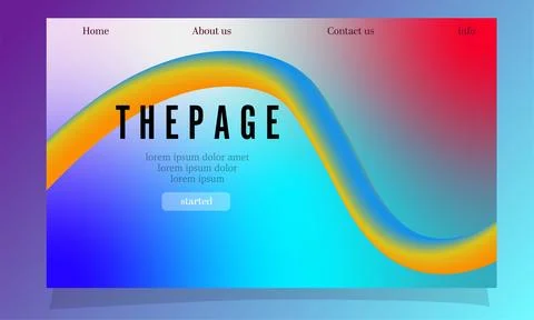 Abstract fluid gradient color background vector design Illustrazione stock