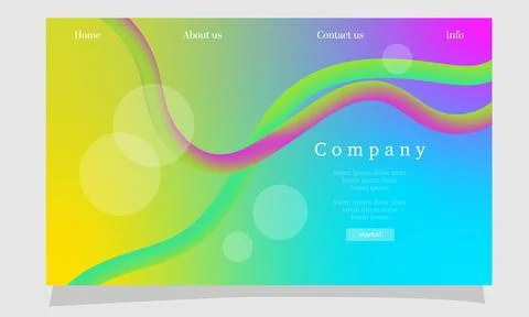 Abstract fluid gradient color background vector design Illustrazione stock