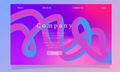 Abstract fluid gradient color background vector design Illustrazione stock