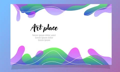 Abstract fluid gradient color background vector design Stock Illustration