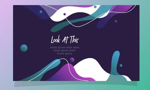 Abstract fluid gradient color background vector design Stock Illustration