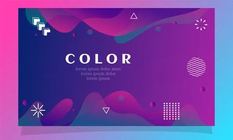 Abstract fluid gradient color background vector design Illustrazione stock