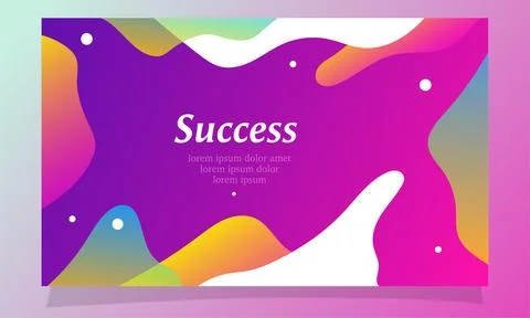 Abstract fluid gradient color background vector design Stock Illustration