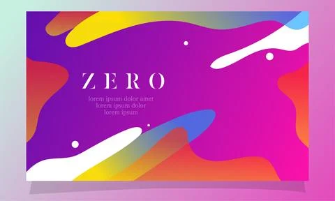 Abstract fluid gradient color background vector design Stock Illustration