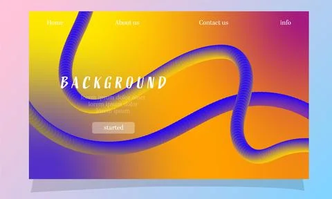 Abstract fluid gradient color background vector design Illustrazione stock