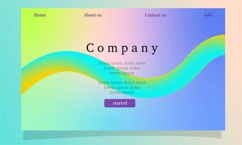 Abstract fluid gradient color background vector design Stock Illustration