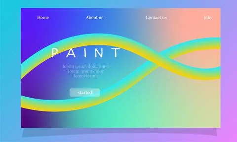 Abstract fluid gradient color background vector design Illustrazione stock