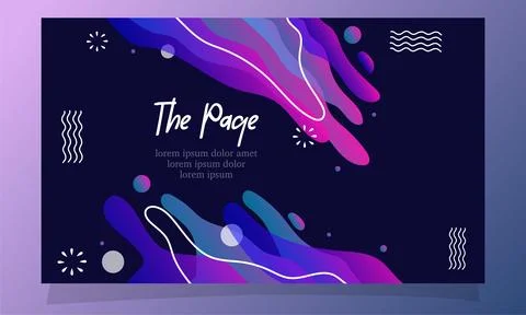 Abstract fluid gradient color background vector design Illustrazione stock